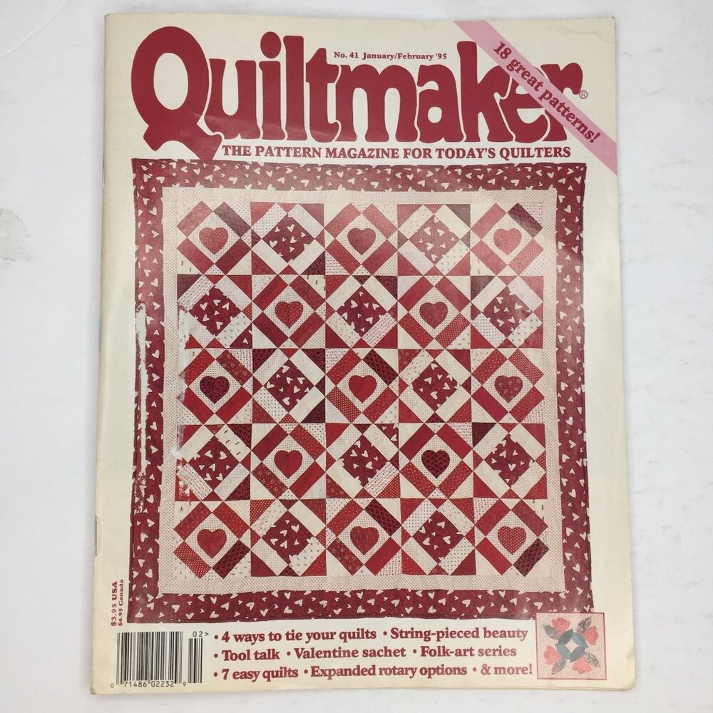 Vintage Quiltmaker Magazine Jan/Feb 1995 No 41 Valentine 7 Patterns Design Ideas